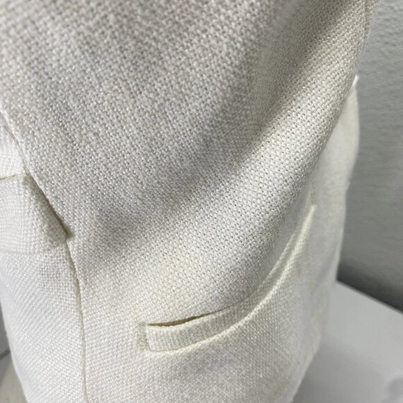 Reiss Women’s Devon Linen Twill Tailored Vest Size 2 White — Fully Lined - Picture 4 of 12